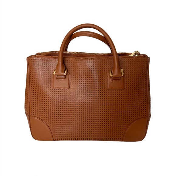 Tory Burch Robinson Perforated Tote Bag Tan - Picture 5 of 11